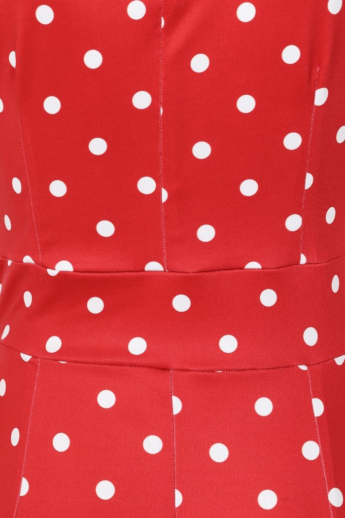 Elsie Dress - Red Polka Dot - Lady V London