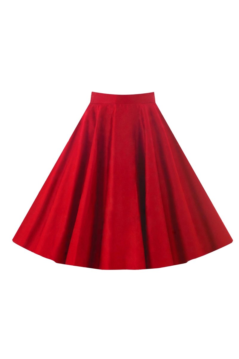 Full Circle Skirt - Summer Red - Lady V London