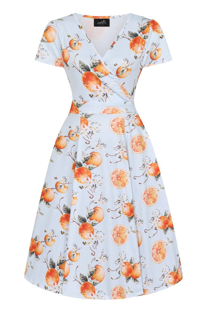Lyra Dress - Sweet Oranges - Lady V London