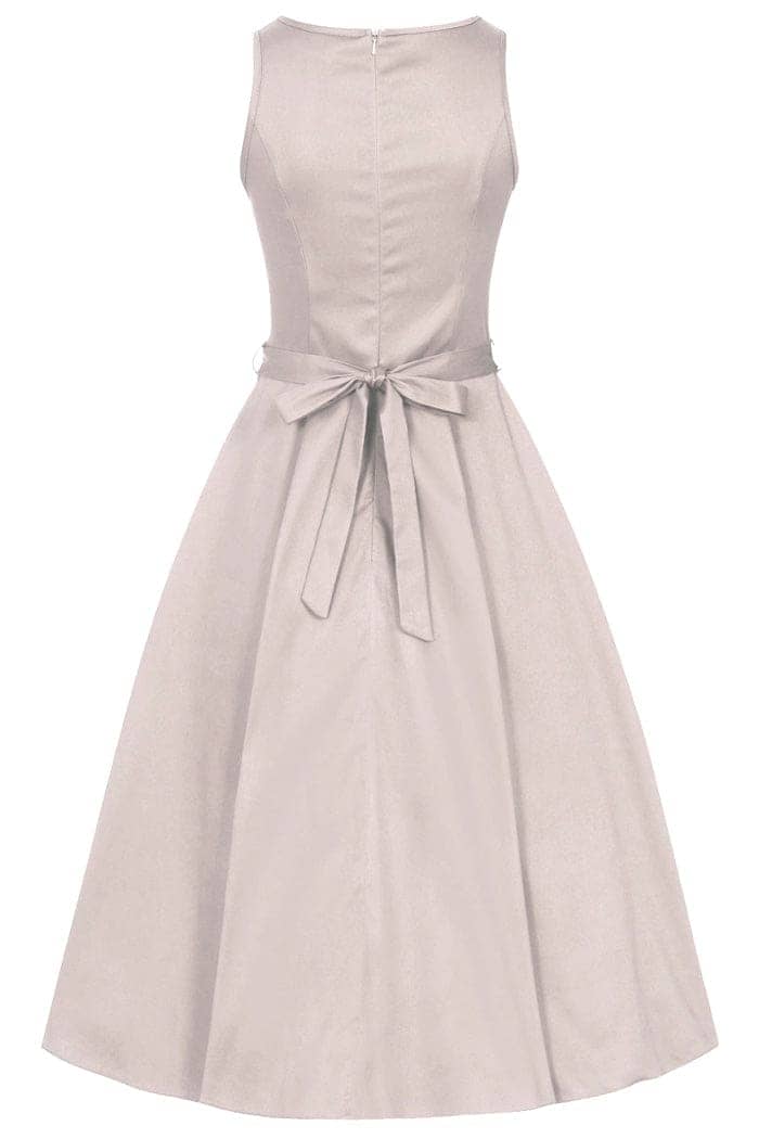 Hepburn Dress - Stone - Lady V London