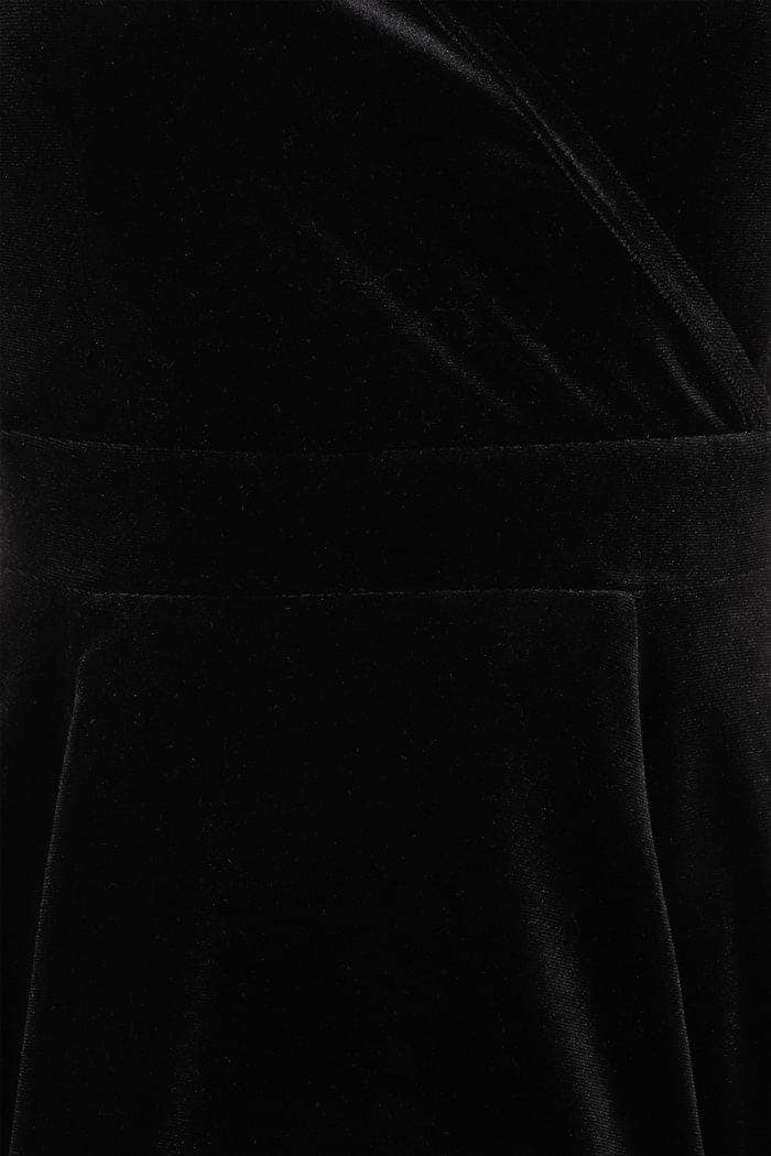 Lyra Mini Dress - Black Velvet - Lady V London