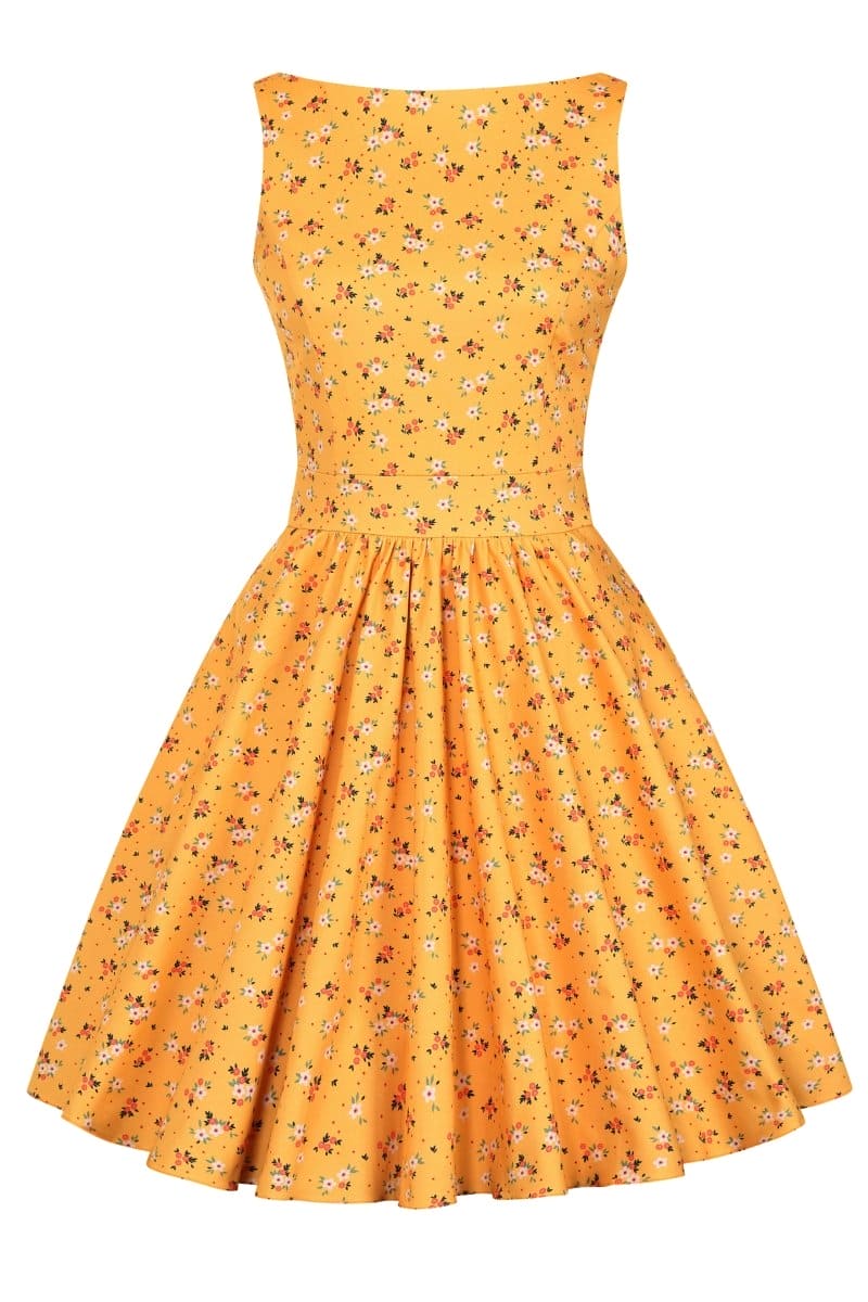 Tea Dress - Ditsy Yellow - Lady V London