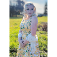 Thumbnail for Hepburn Dress - Yellow Floral