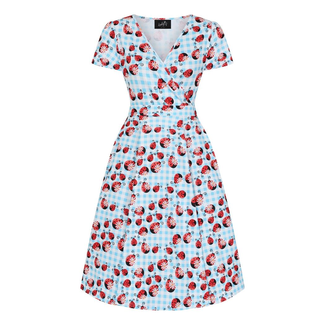 Lyra Dress - Ladybird Gingham, Lady V London