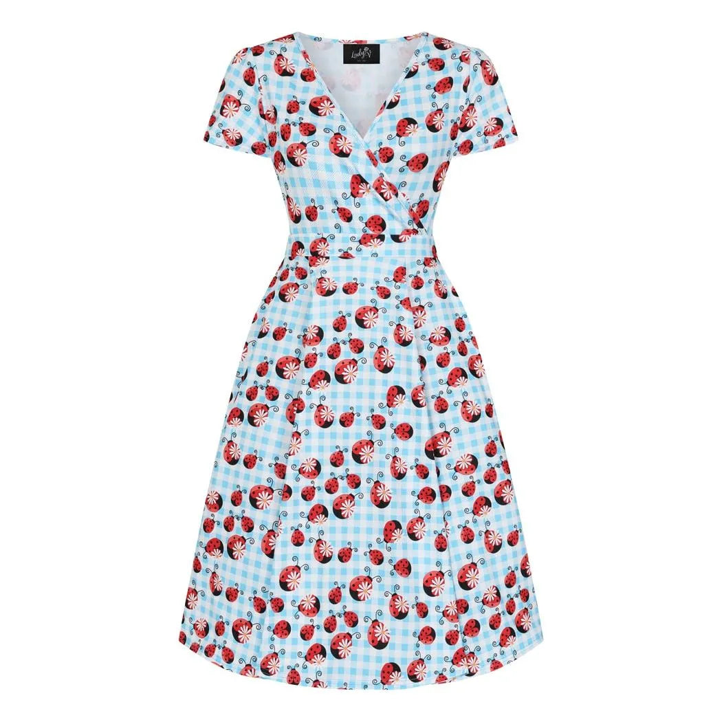 Lyra Dress - Ladybird Gingham, Lady V London