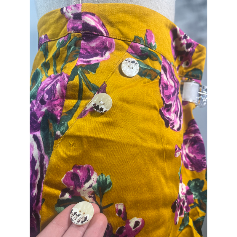 Lady V Skirt - Mustard Floral (10), Lady V London