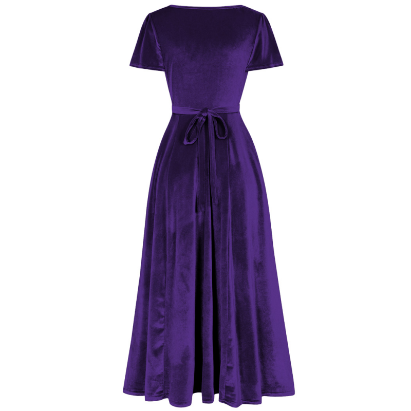 Lyra Maxi Dress - Purple Velvet