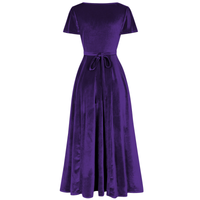 Thumbnail for Lyra Maxi Dress - Purple Velvet