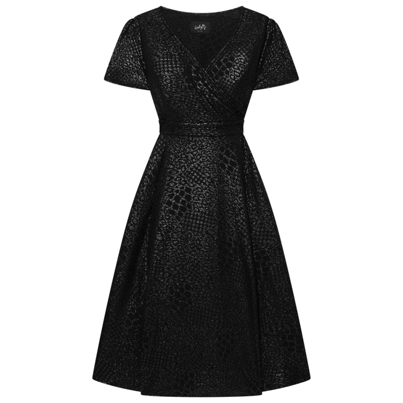Lyra Dress - Black Leopard