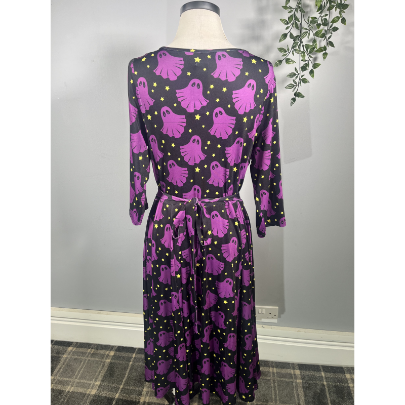 Lyra Dress - Purple Ghosts (14), Lady V London