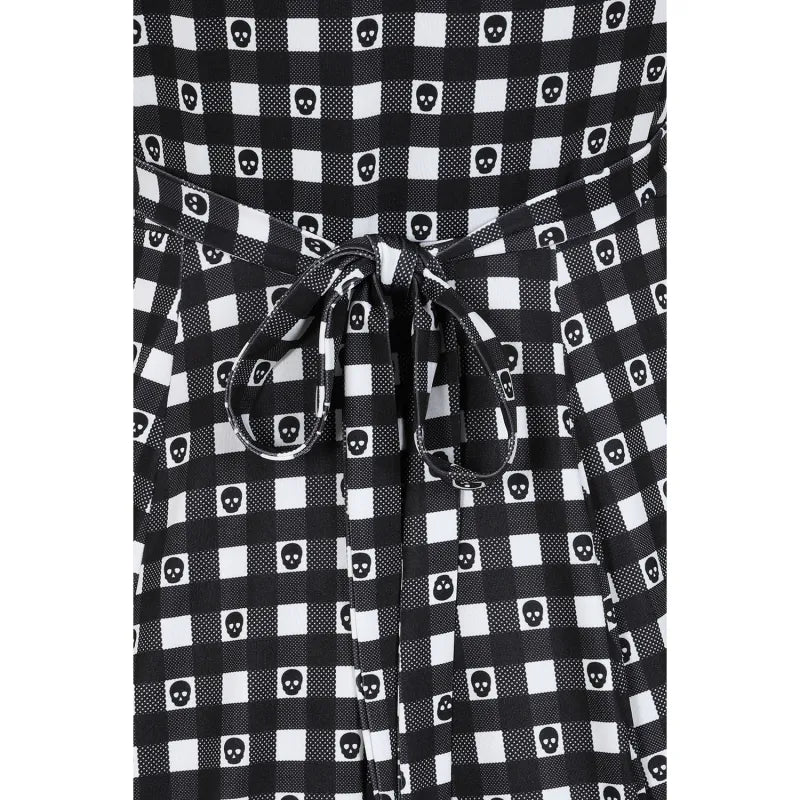 Lyra Dress - Skull Gingham