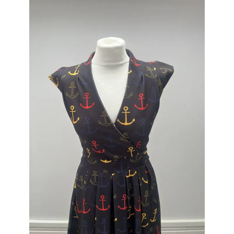 Eva Dress - Nautical Anchor (10), Lady V London