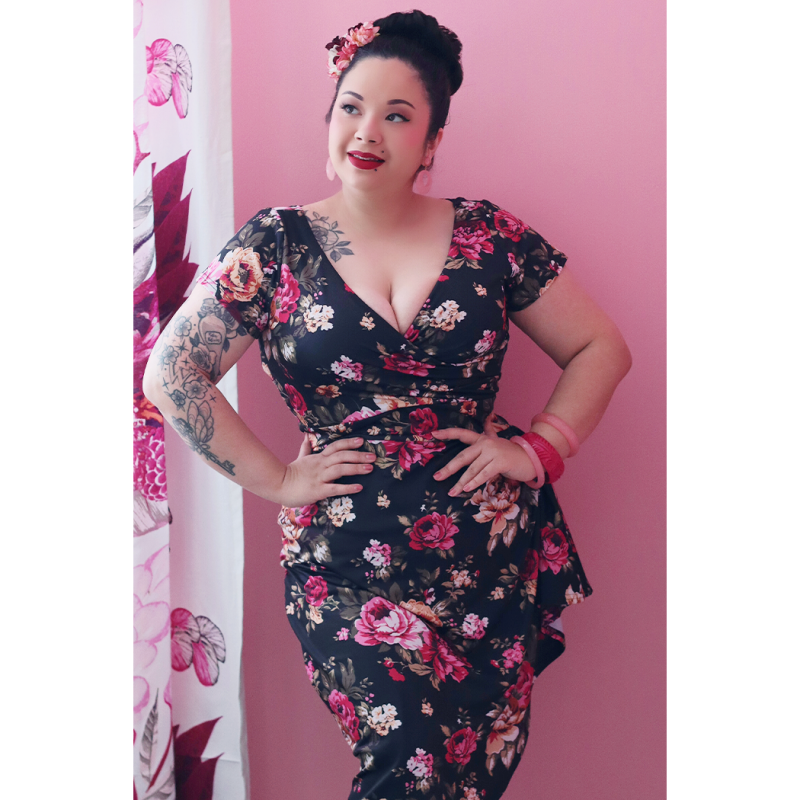 Elsie Dress - Date Night Roses