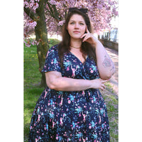 Thumbnail for Lyra - Short Sleeve Dress - Whimsical Jungle