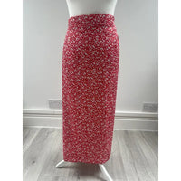 Thumbnail for Wrap Skirt - Red Flowers (S)