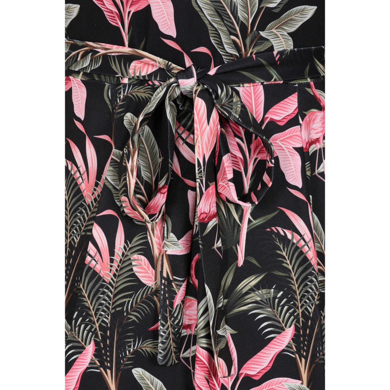 Lyra Dress - Flamingo Palm