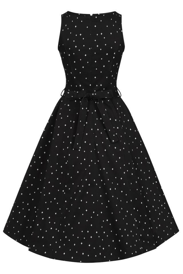 Hepburn Dress - Twinkle Stars, Lady V London