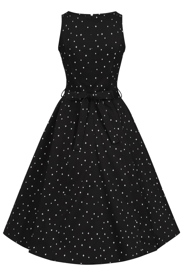 Hepburn Dress - Twinkle Stars, Lady V London