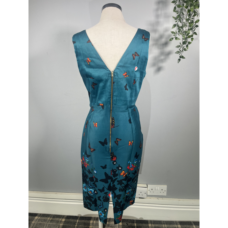 Venus Dress - Teal Butterfly (16), Lady V London