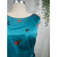 Thumbnail for Venus Dress - Teal Butterfly (16), Lady V London