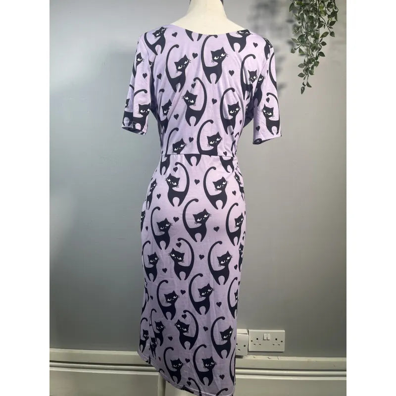 Lady V Dress - Lilac Kittens (10), Lady V London