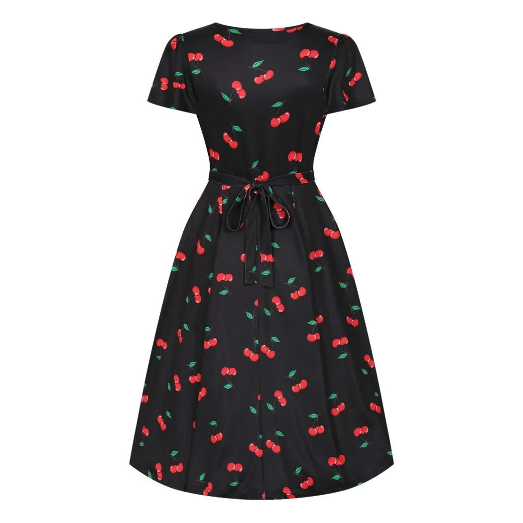 Lyra Dress - Rockabilly Cherry, Lady V London