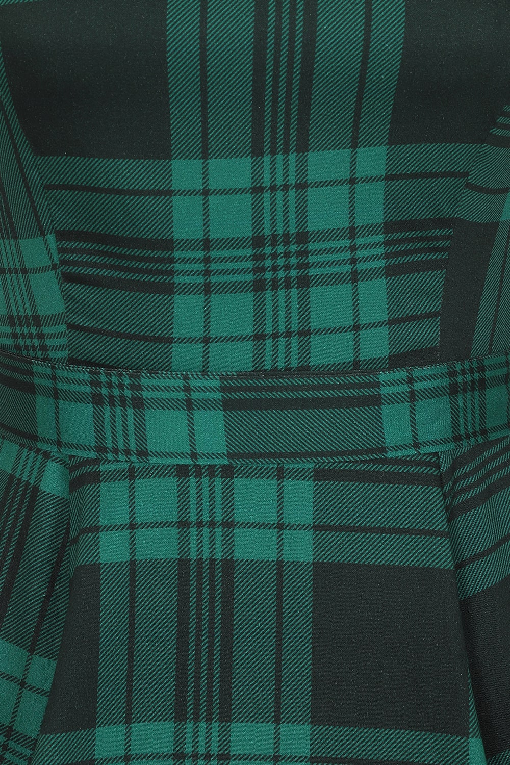 Hepburn Dress - Galway Green Tartan, Lady V London