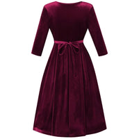 Thumbnail for Lyra Dress - Wine Velvet