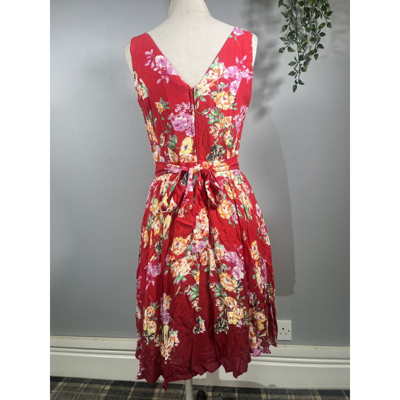 Tea Dress - Red Flower Garden (12), Lady V London