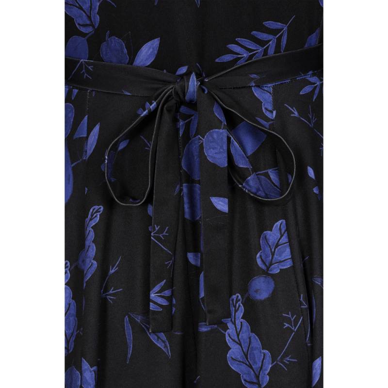 Zelda Dress - Blue Leaves, Lady V London