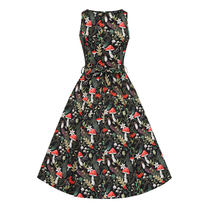 Hepburn Dress - Mushroom, Lady V London