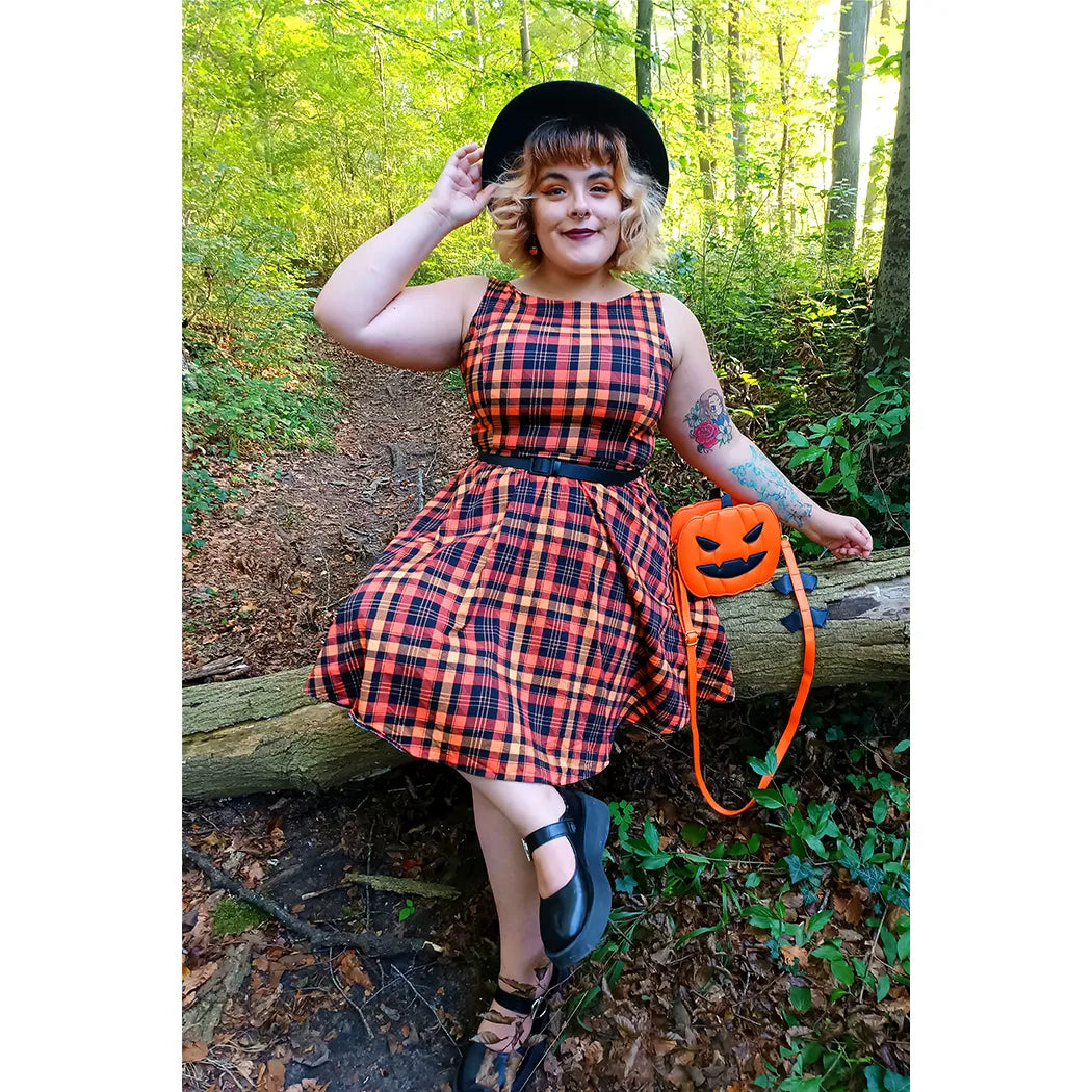 Tea Dress - Halloween Tartan, Lady V London