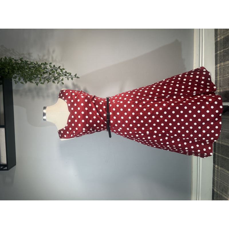 Lady V Dress - Red Polka (14), Lady V London