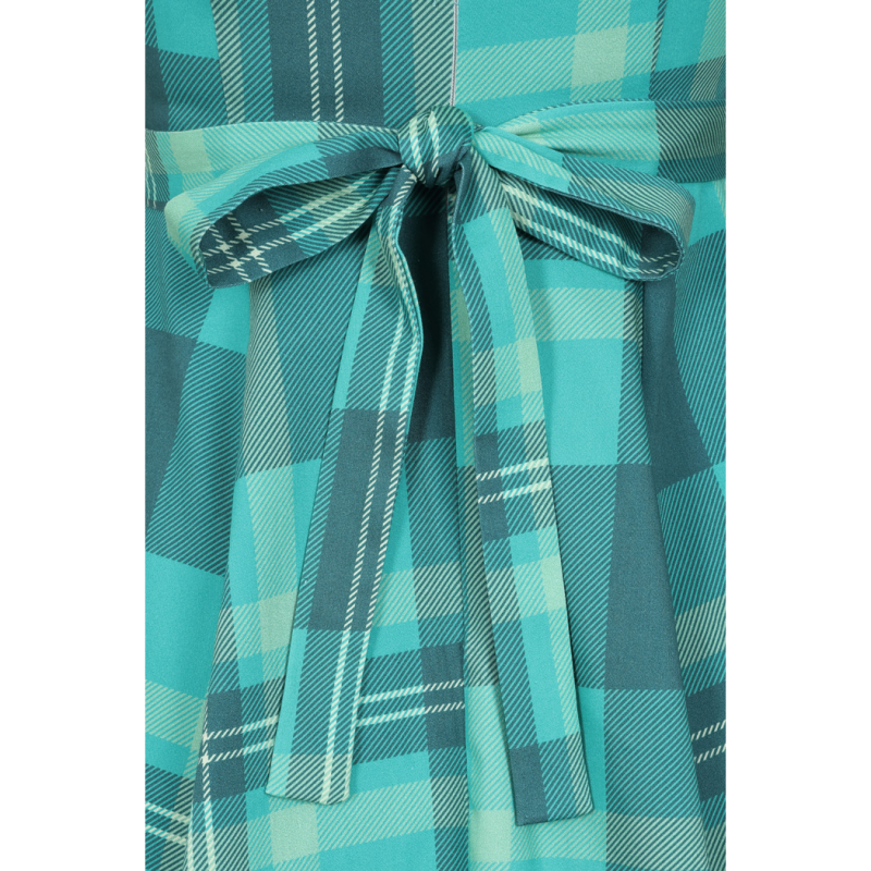 Tea Dress - Teal Plaid