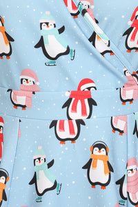 Thumbnail for Lyra Mini Dress - Festive Penguin, Lady V London