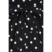 Thumbnail for Hepburn Dress - Black Polka Dot, Lady V London