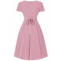 Thumbnail for Short Sleeve Lyra Dress - Dusty Pink