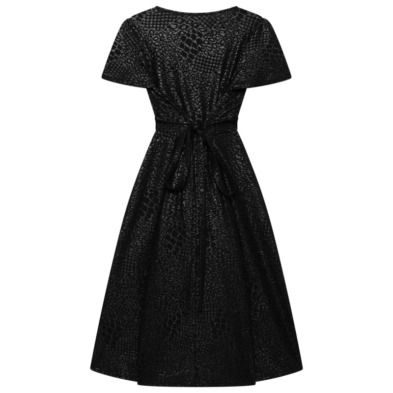 Lyra Dress - Black Leopard