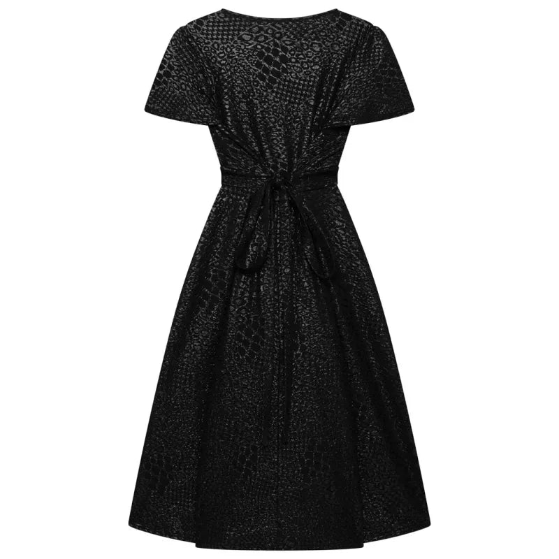 Lyra Dress - Black Leopard