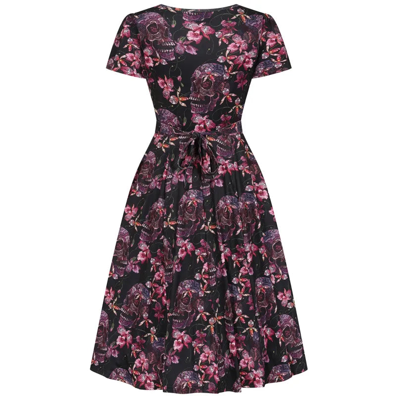 Lyra Dress - Floral Skull