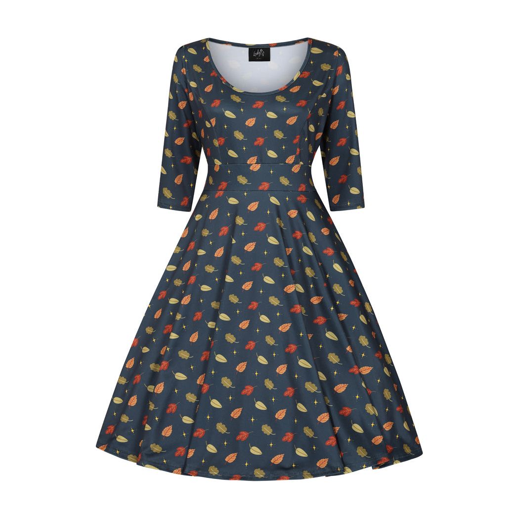 Betty Dress - Falling Leaves, Lady V London