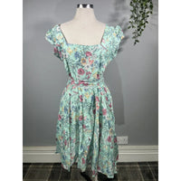 Thumbnail for Swing Dress - Pastel Green Butterflies (18), Lady V London