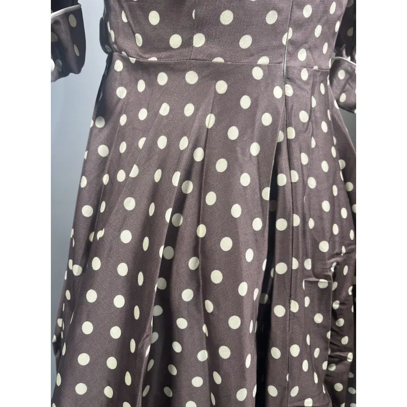 Lady V Dress - Mocha Polka (10), Lady V London