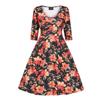 Thumbnail for Betty Dress - Orange Floral