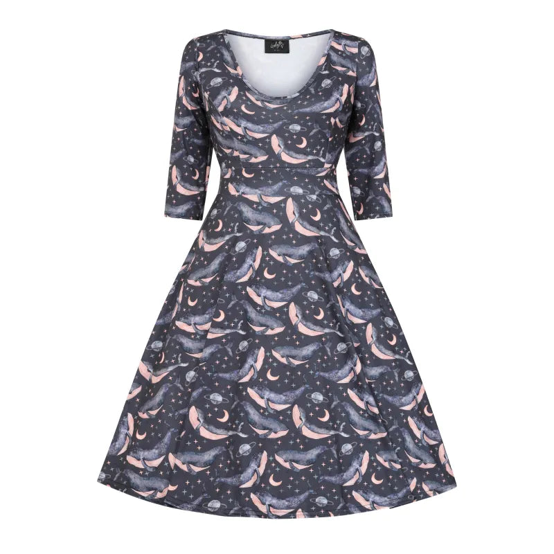 Betty Dress - Celestial Whales