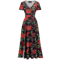 Thumbnail for Lyra Maxi Dress - Poinsettia, Lady V London