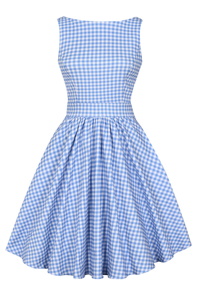 Tea Dress - Blue Gingham