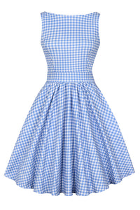 Thumbnail for Tea Dress - Blue Gingham