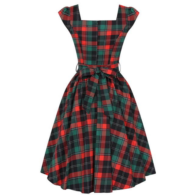 Swing Dress - Christmas Tartan, Lady V London