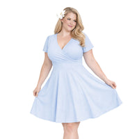 Thumbnail for Lyra - Mini Dress - Baby Blue